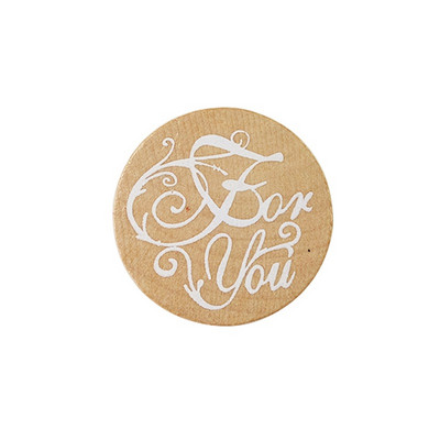 1kom Vintage Wishes Okrugle drvene gumene štambilje za DIY Scrapbooking ukrase za utiskivanje 4X2.5CM