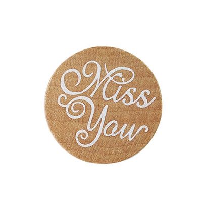 1kom Vintage Wishes Okrugle drvene gumene štambilje za DIY Scrapbooking ukrase za utiskivanje 4X2.5CM