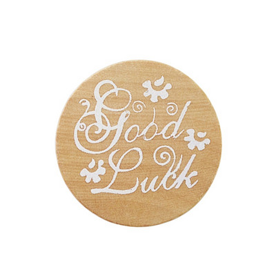1kom Vintage Wishes Okrugle drvene gumene štambilje za DIY Scrapbooking ukrase za utiskivanje 4X2.5CM