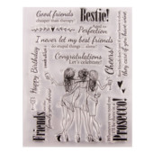 1kom najbolji prijatelj prozirni prozirni silikonski pečat za pečat DIY spomenar gumeni pečat bojanje reljefni dnevnik dekor za višekratnu upotrebu