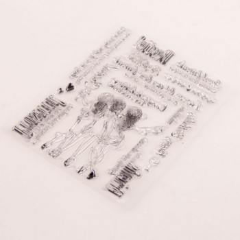 1 бр. Най-добър приятел Прозрачен прозрачен силиконов печат за печат Направи си сам Scrapbooking Гумено щамповане Оцветяване Релефен дневник Декор за многократна употреба