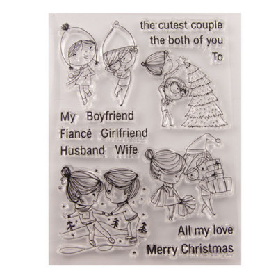 1kom prijatelj prozirni prozirni silikonski pečat za rezanje pečata DIY spomenar gumene boje za utiskivanje dnevnika ukras za višekratnu upotrebu