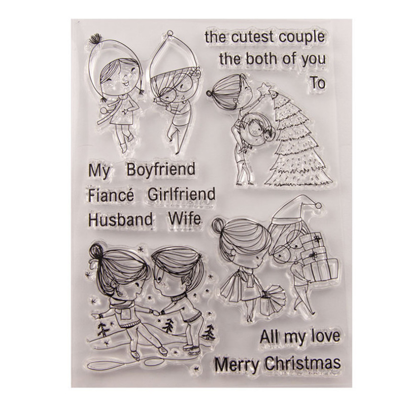 1kom prijatelj prozirni prozirni silikonski pečat za rezanje pečata DIY spomenar gumene boje za utiskivanje dnevnika ukras za višekratnu upotrebu