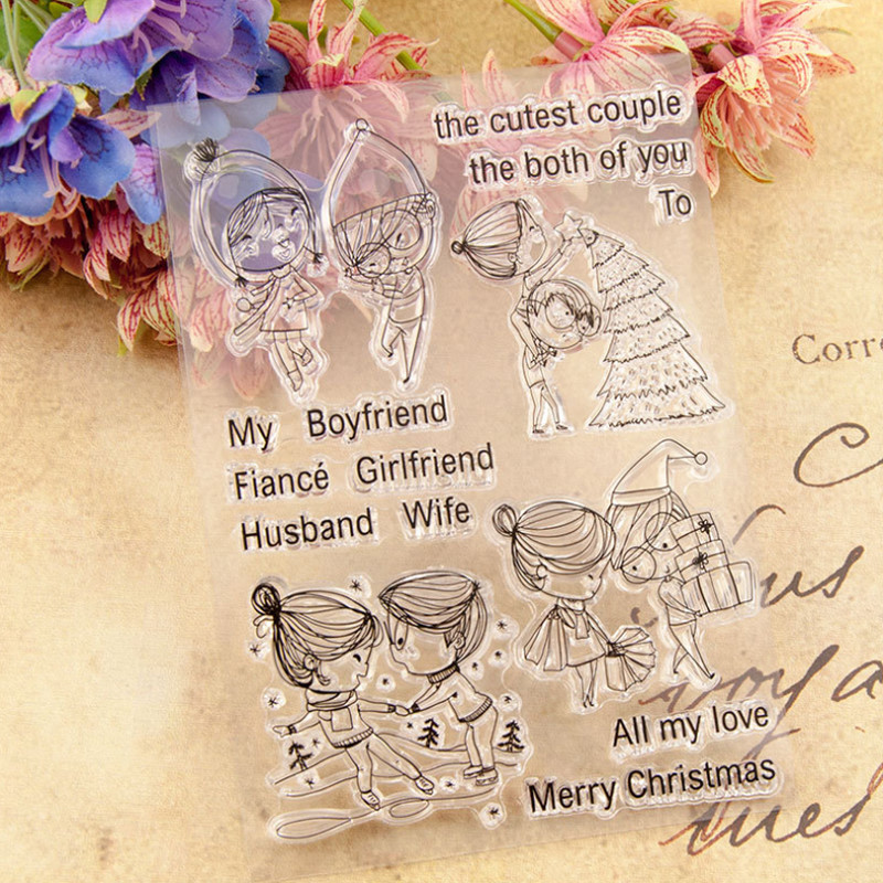 1kom prijatelj prozirni prozirni silikonski pečat za rezanje pečata DIY spomenar gumene boje za utiskivanje dnevnika ukras za višekratnu upotrebu