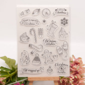 1kom božićnih darovnih markica gumeni prozirni silikonski pečat DIY ručni račun Scrapbooking žurnal ukras šablone za rukotvorine