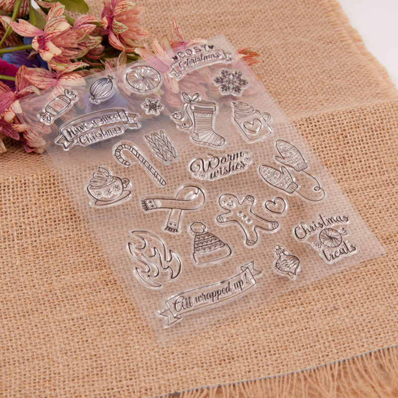 1kom božićnih darovnih markica gumeni prozirni silikonski pečat DIY ručni račun Scrapbooking žurnal ukras šablone za rukotvorine
