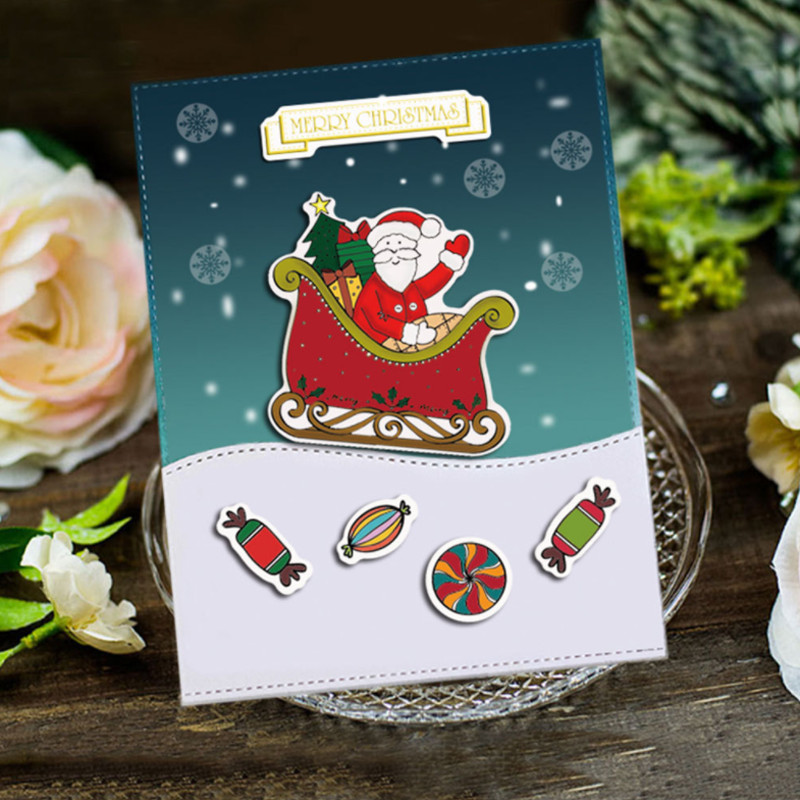 1kom božićnih darovnih markica gumeni prozirni silikonski pečat DIY ručni račun Scrapbooking žurnal ukras šablone za rukotvorine