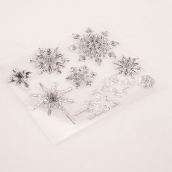 12*10,5 см снежинка прозрачен прозрачен силиконов печат печат рязане Направи си сам лексикон гумено оцветяване релефен дневник декор за многократна употреба