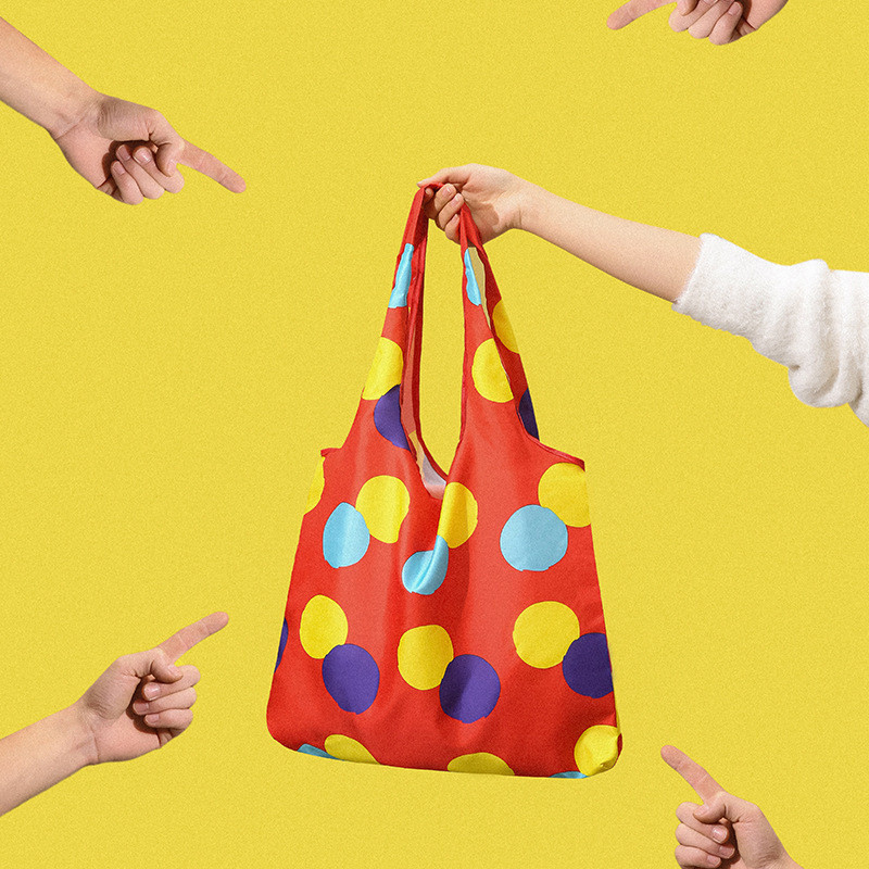 Ženska sklopiva torba za kupovinu Candy boje Torbica za namirnice Ženska torba za rame Sklopiva ručna torba s motivima crteža Ekološka torba