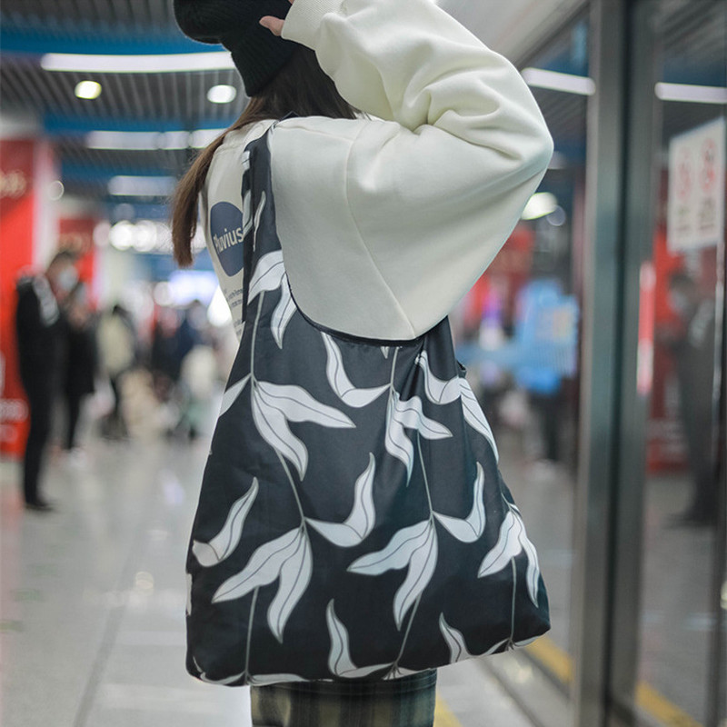 Ženska sklopiva torba za kupovinu Candy boje Torbica za namirnice Ženska torba za rame Sklopiva ručna torba s motivima crteža Ekološka torba