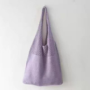 Vasaras pludmales ballīšu soma maki Pircēju soma Sieviešu vintage izdobta trikotāžas soma Sieviešu plecu soma Tote Bag