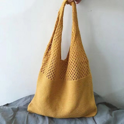Καλοκαιρινό Beach Party Τσάντα Πορτοφόλια Shopper Sac Satchel Γυναικεία Vintage Hollowed Πλεκτή Τσάντα Γυναικεία Τσάντα ώμου Tote Bag
