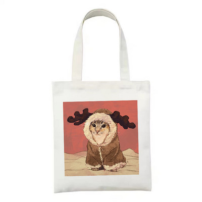 Ženska platnena velika torba s patentnim zatvaračem, modna kupovna torba s printom crtanih životinja i dinosaura, uniseks torba za rame, sklopiva za ponovnu upotrebu