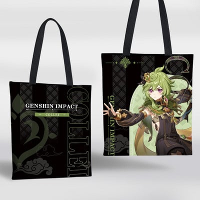 Genshin Impact Igra Periferna platnena torba Raiden Shogun Klee Hu Tao Dvodimenzionalna anime torba za pohranu na rame Shopping torba
