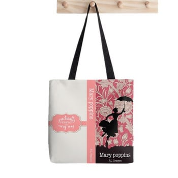 2021 Shopper Mary Poppins Ζωγραφισμένη τσάντα γυναικεία τσάντα Harajuku shopper κορίτσι τσάντα αγορών Τσάντα ώμου Lady Canvas Bag