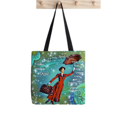 2021. Shopper Mary Poppins osobnost Painted Tote Bag žene Harajuku shopper torbica djevojka Torba za kupovinu na rame Ženska platnena torba