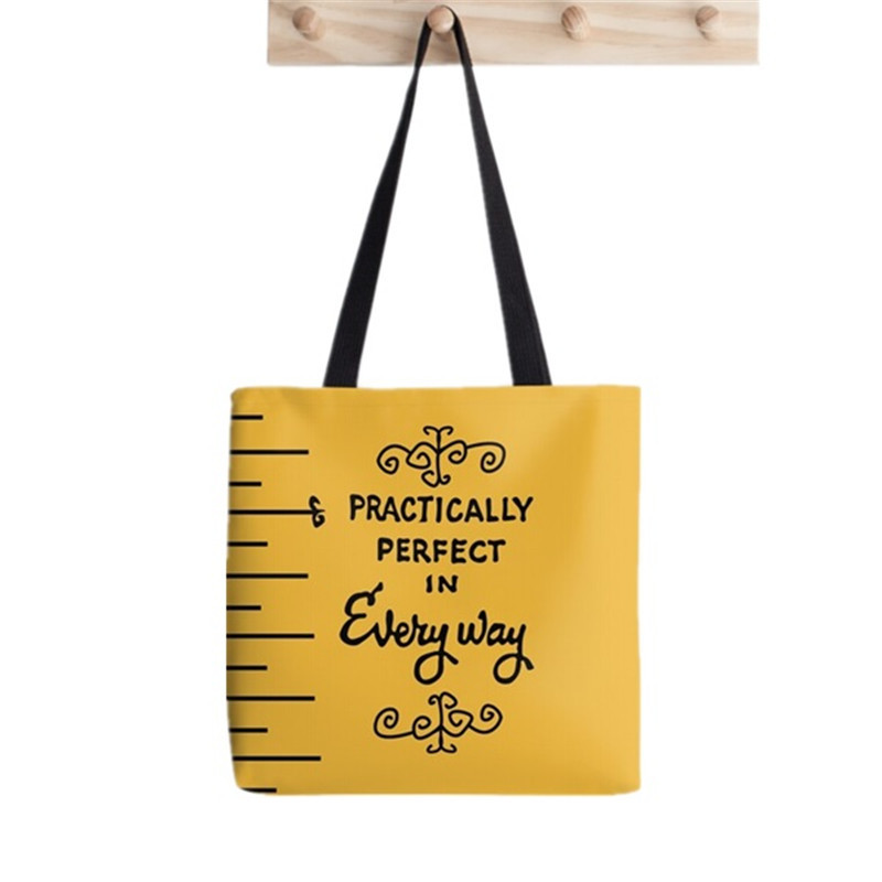 2021. Shopper Mary Poppins osobnost Painted Tote Bag žene Harajuku shopper torbica djevojka Torba za kupovinu na rame Ženska platnena torba