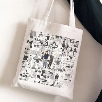 YAOI Anime Harajuku Manga Handbags Τσάντες ώμου Casual Shopping Υφασμάτινη τσάντα Γυναικεία Κομψή πάνινη τσάντα tote Shopper ECO