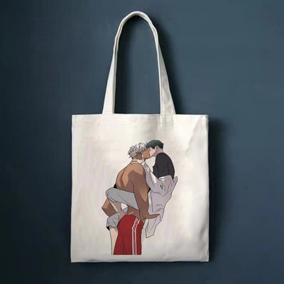 YAOI Anime Harajuku Manga Ručne torbe Torbe na rame Ležerna kupnja Platnena torba Ručna torba Ženska elegantna platnena torba Shopper ECO