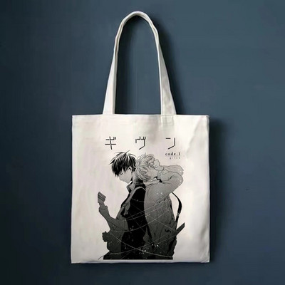 YAOI Anime Harajuku Manga Ručne torbe Torbe na rame Ležerna kupnja Platnena torba Ručna torba Ženska elegantna platnena torba Shopper ECO