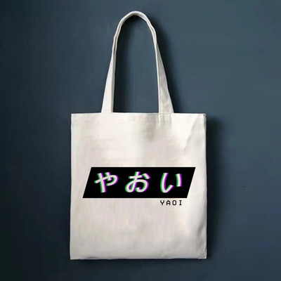 YAOI Anime Harajuku Manga Ručne torbe Torbe na rame Ležerna kupnja Platnena torba Ručna torba Ženska elegantna platnena torba Shopper ECO