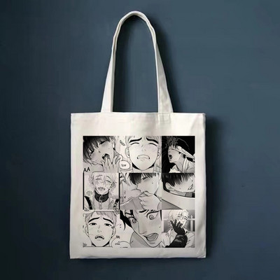 YAOI Anime Harajuku Manga Ručne torbe Torbe na rame Ležerna kupnja Platnena torba Ručna torba Ženska elegantna platnena torba Shopper ECO