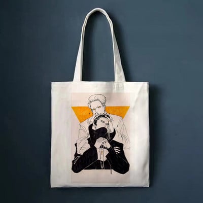 YAOI Anime Harajuku Manga Ručne torbe Torbe na rame Ležerna kupnja Platnena torba Ručna torba Ženska elegantna platnena torba Shopper ECO