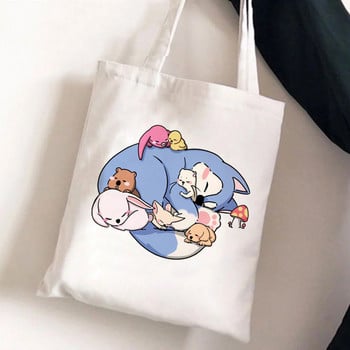 Harajuku Print Tote Τσάντες Stray Kids Portable Shopping Bag Canvas Shopping Bags Cartoon Bolsas De Compra Einkaufstaschen 2022