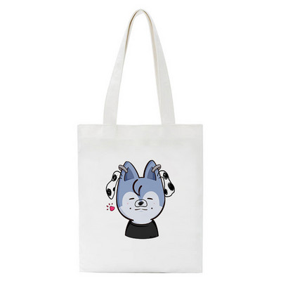 „Harajuku Print“ krepšiai „Paklysti vaikams“ Nešiojami pirkinių krepšiai Drobiniai pirkinių krepšiai Animaciniai filmai Bolsas De Compra Einkaufstaschen 2022 m.