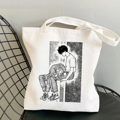 Banana Fish torba za kupovinu torba za recikliranje torba od pamučne jute platnena torba tkana vrećica cabas sacolas