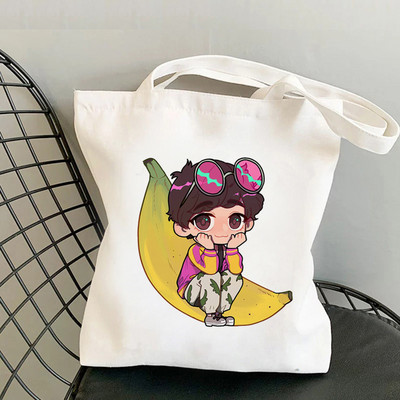 Banana Fish torba za kupovinu torba za recikliranje torba od pamučne jute platnena torba tkana vrećica cabas sacolas