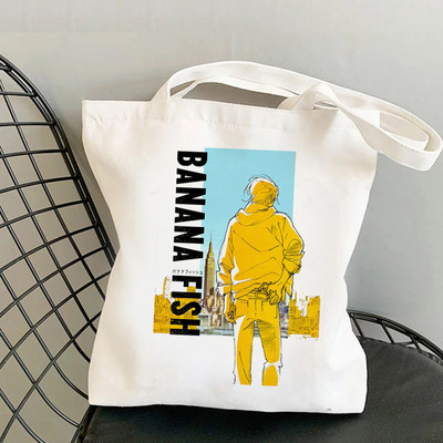 Banana Fish torba za kupovinu torba za recikliranje torba od pamučne jute platnena torba tkana vrećica cabas sacolas