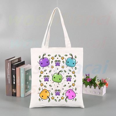 Stardew Valley Gaming Chicken Canvas Bag Ежедневни големи ръчни чанти за жени Дамска чанта за пазаруване Чанта с принт с голям капацитет