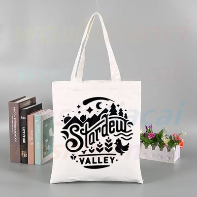 „Stardew Valley Gaming“ vištienos drobinis krepšys Laisvalaikio didelės rankinės moterims Moterų pirkinių rankinės Spausdinti didelės talpos krepšys