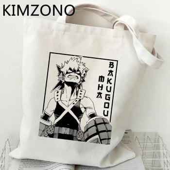 My Hero Academia Bakugo τσάντα αγορών shopper tote επαναχρησιμοποιήσιμη τσάντα bolsas de tela τσάντα τσάντα cabas από γιούτα πτυσσόμενο υφασμάτινο σάκο tissu