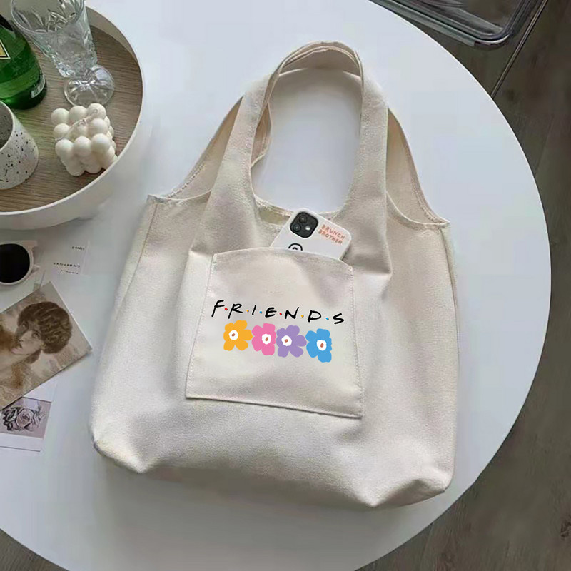 Ženske kupovne torbe Platnena torba Putnička torba Velike ručne torbe Best Friends Prijenosna torba za kupnju na jedno rame