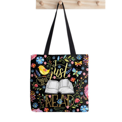 Shopper Floral Tote Bag Print Τσάντα Tote Τσάντα εκτύπωσης Tote Τσάντα Γυναικεία Harajuku shopper τσάντα για κορίτσι Τσάντα ώμου για ψώνια Lady Canvas Bag