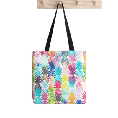 Shopper Floral Tote Bag Print Τσάντα Tote Τσάντα εκτύπωσης Tote Τσάντα Γυναικεία Harajuku shopper τσάντα για κορίτσι Τσάντα ώμου για ψώνια Lady Canvas Bag