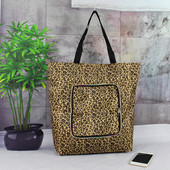 Vastagított vízálló cipzáras bevásárlótáska szupermarket tárolótáska, összecsukható egy válltáska