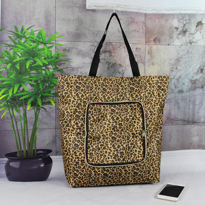 Vastagított vízálló cipzáras bevásárlótáska szupermarket tárolótáska, összecsukható egy válltáska