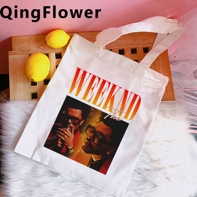 Weeknd torba za kupnju tote shopper shopping bolsa torba platnena mrežasta tkanina sklopiva prilagođena