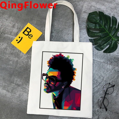 Weeknd torba za kupnju tote shopper shopping bolsa torba platnena mrežasta tkanina sklopiva prilagođena