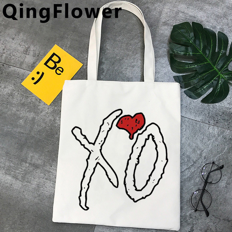 Weeknd torba za kupnju tote shopper shopping bolsa torba platnena mrežasta tkanina sklopiva prilagođena