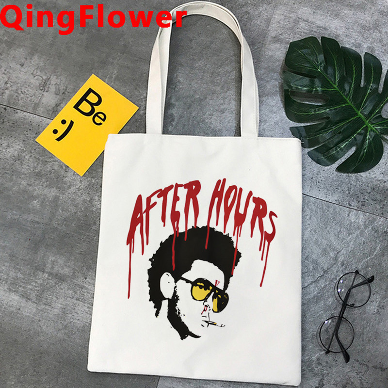 Weeknd torba za kupnju tote shopper shopping bolsa torba platnena mrežasta tkanina sklopiva prilagođena