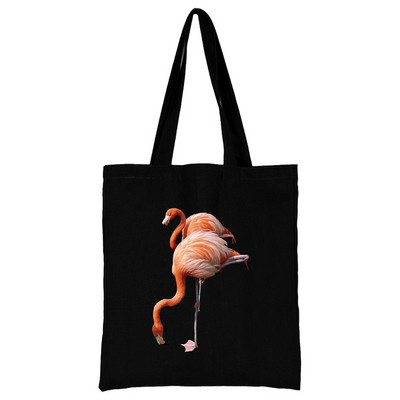 Torba za kupovinu Ženska ručna torba Torba na rame Ženska kupovna platnena torba Višekratna upotreba za putovanje na posao Školska torba velikog kapaciteta Print flamingo
