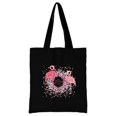 Torba za kupovinu Ženska ručna torba Torba na rame Ženska kupovna platnena torba Višekratna upotreba za putovanje na posao Školska torba velikog kapaciteta Print flamingo