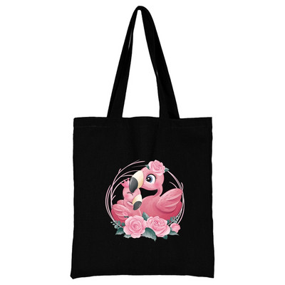 Torba za kupovinu Ženska ručna torba Torba na rame Ženska kupovna platnena torba Višekratna upotreba za putovanje na posao Školska torba velikog kapaciteta Print flamingo