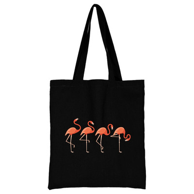 Torba za kupovinu Ženska ručna torba Torba na rame Ženska kupovna platnena torba Višekratna upotreba za putovanje na posao Školska torba velikog kapaciteta Print flamingo