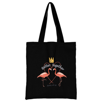 Torba za kupovinu Ženska ručna torba Torba na rame Ženska kupovna platnena torba Višekratna upotreba za putovanje na posao Školska torba velikog kapaciteta Print flamingo