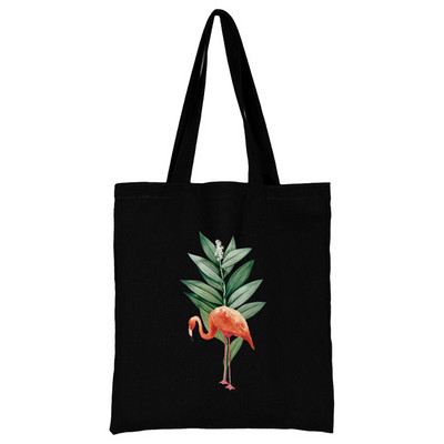 Torba za kupovinu Ženska ručna torba Torba na rame Ženska kupovna platnena torba Višekratna upotreba za putovanje na posao Školska torba velikog kapaciteta Print flamingo